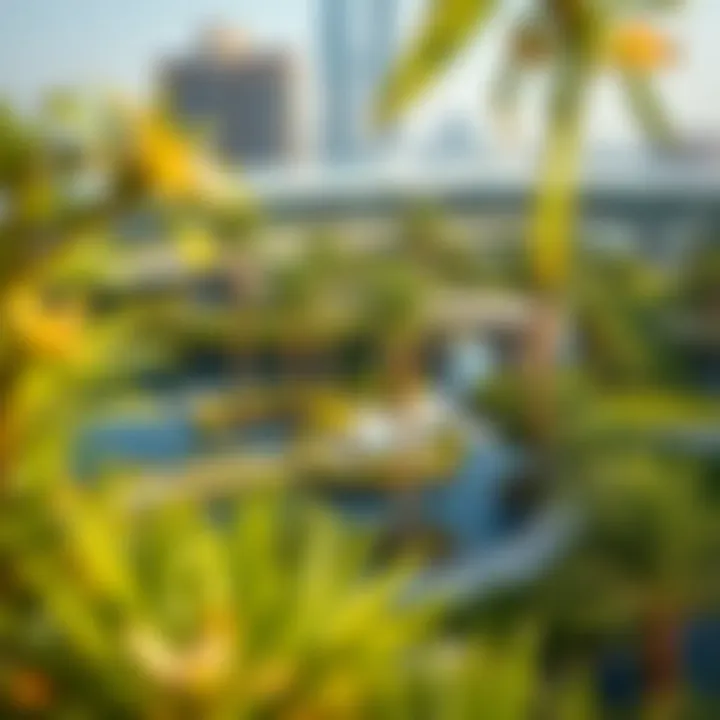 Scenic view of عين الفايضه with lush greenery and water features